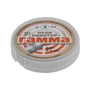 Квинтор - пули Гамма калибр 4,5 мм вес 0,8 г пачка 125 шт - 1 Квинтор - пули Гамма калибр 4,5 мм вес 0,8 г пачка 125 шт - 1