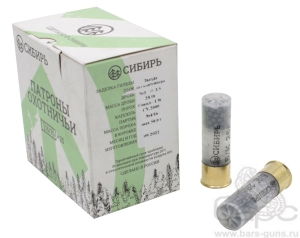 Патрон 16х70 дробь 3 б-к Сибирь Искра Патрон 16х70 дробь 3 б-к Сибирь Искра