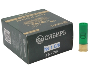 Патрон 16х70 дробь 1 Сибирь Премиум б-к - 1 Патрон 16х70 дробь 1 Сибирь Премиум б-к - 1