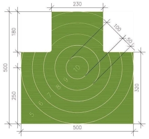 Мишень №4 грудная, зеленая Мишень №4 грудная, зеленая