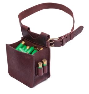 Сумка-патронташ поясная открытая на 50 патронов (кожа) Хольстер 25 лет Сумка-патронташ поясная открытая на 50 патронов (кожа) Хольстер 25 лет