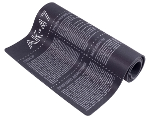 Коврик ShotTime для чистки оружия АК-47, цвет-фон черный, рисунок-белый, размер 90х30см. Коврик ShotTime для чистки оружия АК-47, цвет-фон черный, рисунок-белый, размер 90х30см.