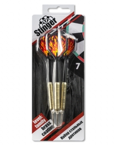 Дротики для дартса Stinger, 3 шт, 18 гр.,сталь ,латунь, блистер Дротики для дартса Stinger, 3 шт, 18 гр.,сталь ,латунь, блистер