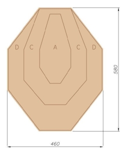 Мишень IPSC классическая (картон) Мишень IPSC классическая (картон)