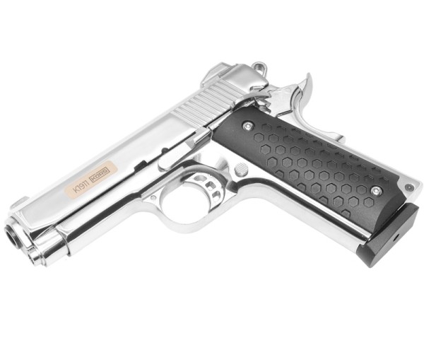 Kurs - пистолет сигнальный K1911 compact калибр 10ТК хром - 2 Kurs - пистолет сигнальный K1911 compact калибр 10ТК хром - 2