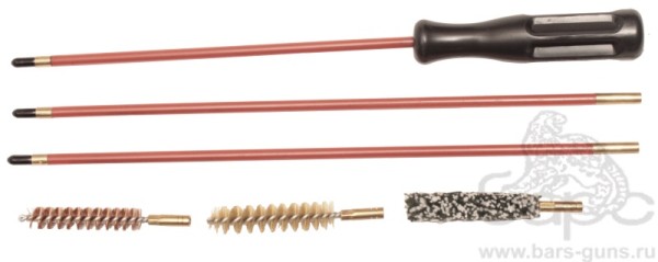 Набор для чистки Baiex пакет металло-пластиковый шомпол 3 ерша калибр 9,5 мм 366 ТКМ Набор для чистки Baiex пакет металло-пластиковый шомпол 3 ерша калибр 9,5 мм 366 ТКМ