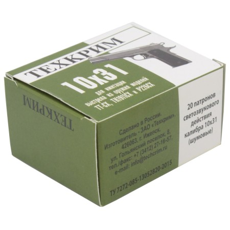 Патрон 10х31 ТТ-СХ светозвукового действия Техкрим - 5 Патрон 10х31 ТТ-СХ светозвукового действия Техкрим - 5