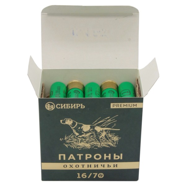 Патрон 16х70 дробь 1 Сибирь Премиум б-к - 3 Патрон 16х70 дробь 1 Сибирь Премиум б-к - 3