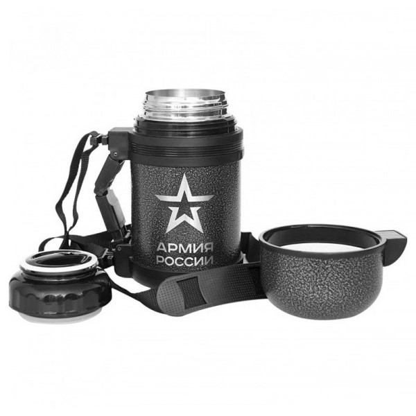Thermos - термос универсальный Армия  0,8 л нержавеюшая сталь серый - 4 Thermos - термос универсальный Армия  0,8 л нержавеюшая сталь серый - 4