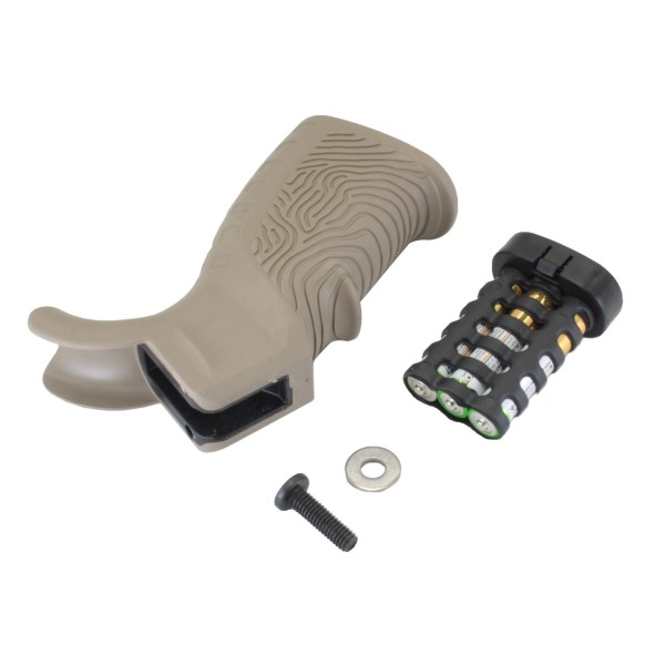 Прорезиненая рукоять на AR15 с бобровым хвостом, DLG Tactical (песочный)-2 Прорезиненая рукоять на AR15 с бобровым хвостом, DLG Tactical (песочный)-2