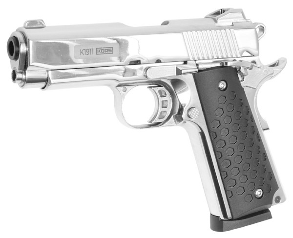 Kurs - пистолет сигнальный K1911 compact калибр 10ТК хром - 4 Kurs - пистолет сигнальный K1911 compact калибр 10ТК хром - 4