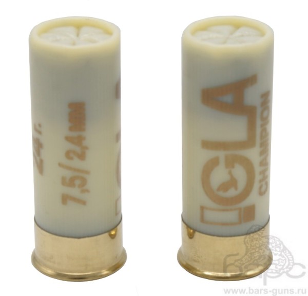 Патрон 12х70 дробь 7,5 навеска 24 г Igla-Champion  Азот Патрон 12х70 дробь 7,5 навеска 24 г Igla-Champion  Азот