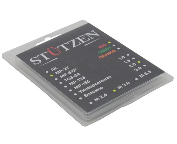 Stutzen - мушка МР-27 красная реьба М3 волокно 2 мм - 5 Stutzen - мушка МР-27 красная реьба М3 волокно 2 мм - 5