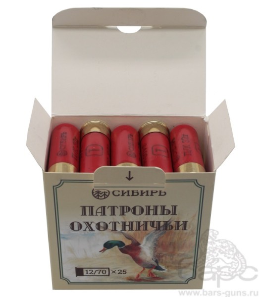 Патрон 12х70 дробь 1 Сибирь Premium - 2 Патрон 12х70 дробь 1 Сибирь Premium - 2