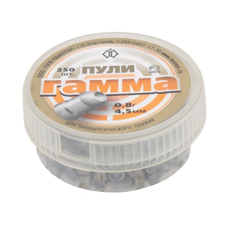 Квинтор - пули Гамма калибр 4,5 мм вес 0,8 г пачка 250 шт - 1 Квинтор - пули Гамма калибр 4,5 мм вес 0,8 г пачка 250 шт - 1