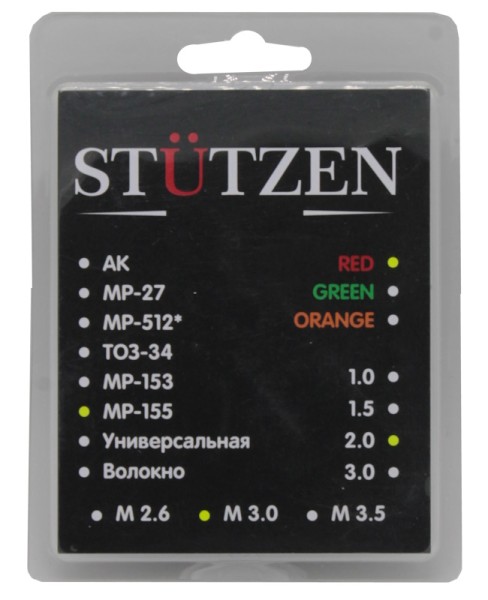 Stutzen - мушка МР-155 красная резьба М3 волокно 2 мм - 5 Stutzen - мушка МР-155 красная резьба М3 волокно 2 мм - 5