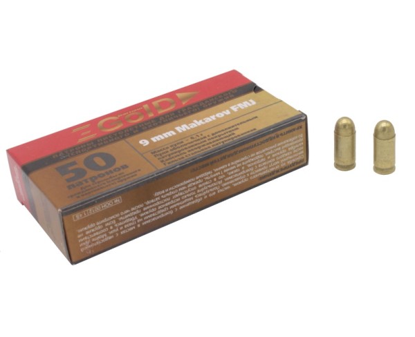Патрон 9х18 Gold БПЗ - 1 Патрон 9х18 Gold БПЗ - 1