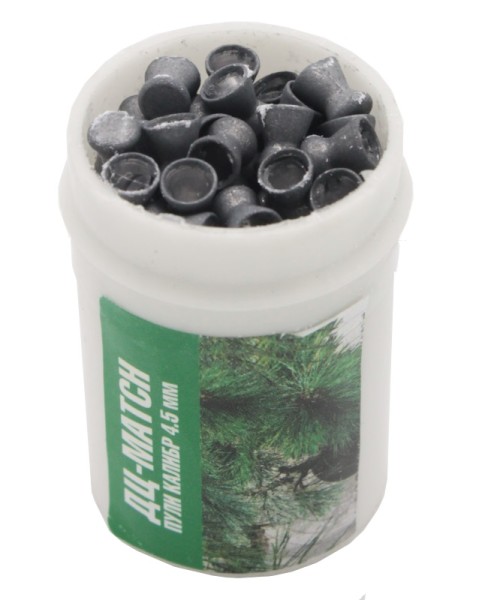 Пульки ДЦ Матч калибр 4,5 мм банка 160 шт - 2 Пульки ДЦ Матч калибр 4,5 мм банка 160 шт - 2