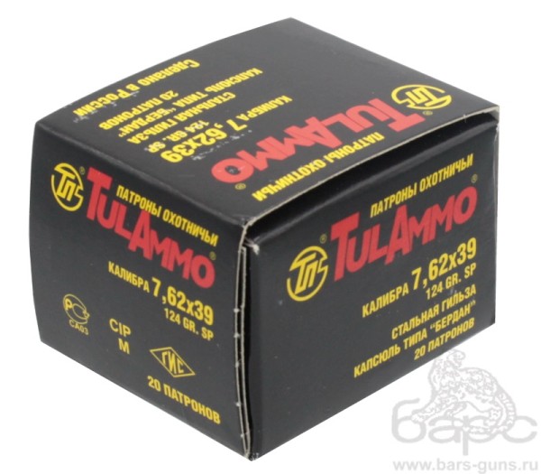 Патрон 7,62х39 SP 8 г ТПЗ - 3 Патрон 7,62х39 SP 8 г ТПЗ - 3