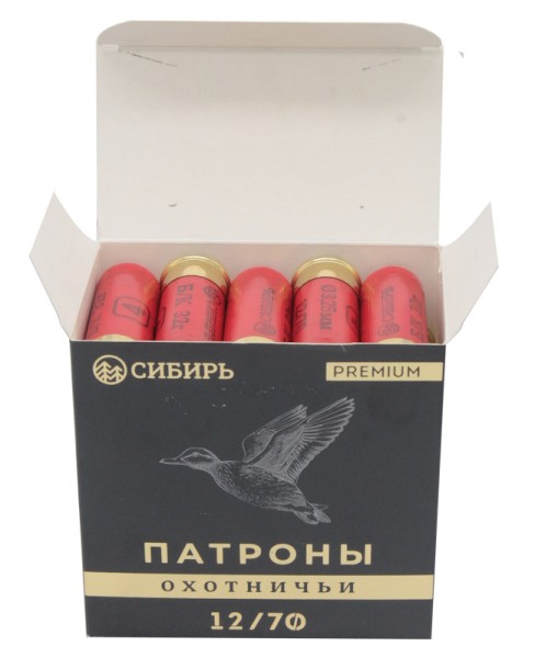 Патрон 12х70 дробь 4 Сибирь Премиум без контейнера - 3 Патрон 12х70 дробь 4 Сибирь Премиум без контейнера - 3