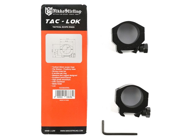 Кольца Nikko Stirling Sport Match, небыстросьемные на Weaver 30мм, низкие, 6 винтов, алюминий-3 Кольца Nikko Stirling Sport Match, небыстросьемные на Weaver 30мм, низкие, 6 винтов, алюминий-3