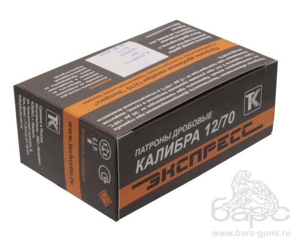 Патрон 12х70 дробь Экспресс Техкрим - 3 Патрон 12х70 дробь Экспресс Техкрим - 3