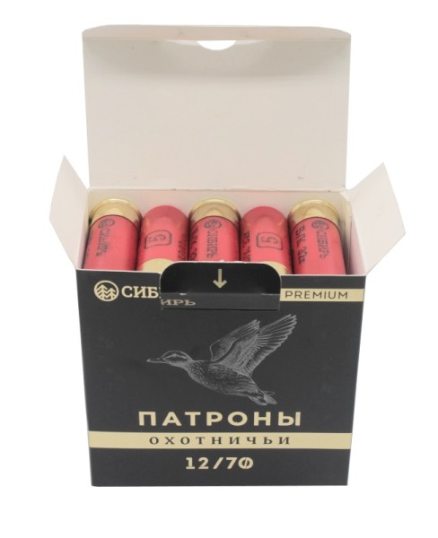 Патрон 12х70 дробь 5 Сибирь Премиум без контейнера - 3 Патрон 12х70 дробь 5 Сибирь Премиум без контейнера - 3
