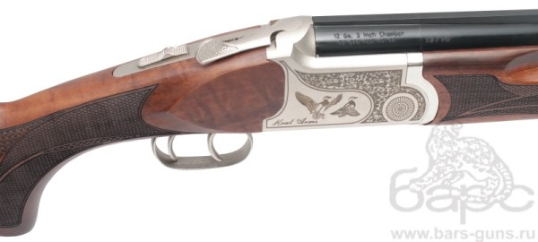 Kral Tundra 12х76 орех 710 мм два спусковых крючка гравировка утки эжектор - коробка стальная Kral Tundra 12х76 орех 710 мм два спусковых крючка гравировка утки эжектор - коробка стальная