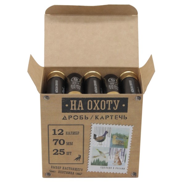 Патрон 12х70 дробь 9 на Охоту -3 Патрон 12х70 дробь 9 на Охоту -3