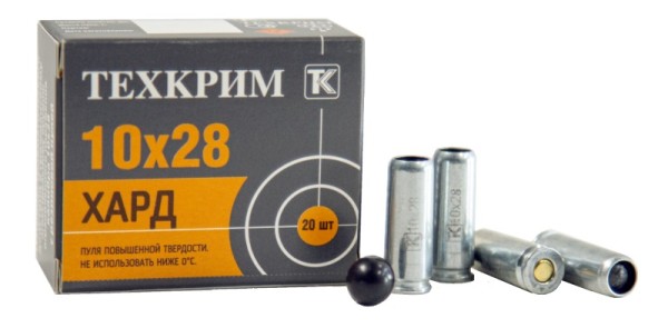 Патрон 10х28 пуля Хард  Техкрим Патрон 10х28 пуля Хард  Техкрим